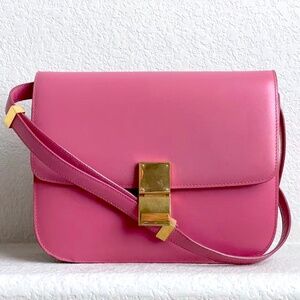 Celine Leather Classic Medium Shoulder Bag / Crossbody Bag